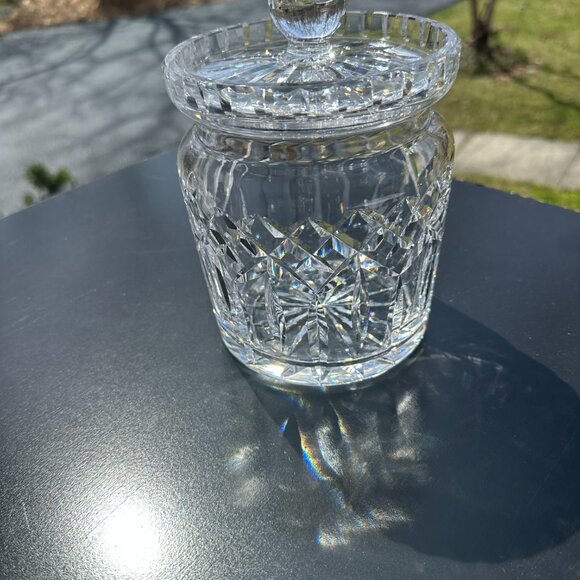 #6034 WATERFORD CRYSTAL LISMORE BISCUIT BARREL WITH LID - Picture 7 of 11